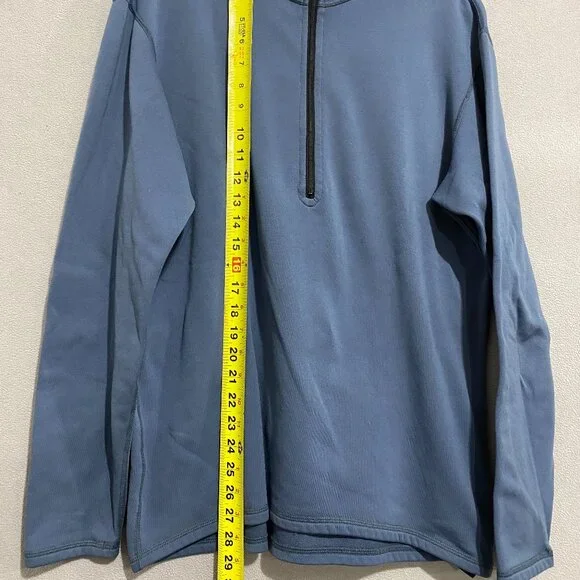 Mountain Hardwear Blue 1/4 Zip Fleece Pullover Mens L USA Made Outdoor Jacket - Picture 4 of 9